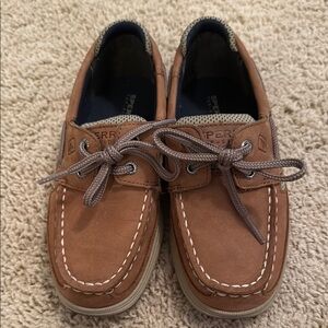 Sperry Topsider Tan Leather Boat Shoes